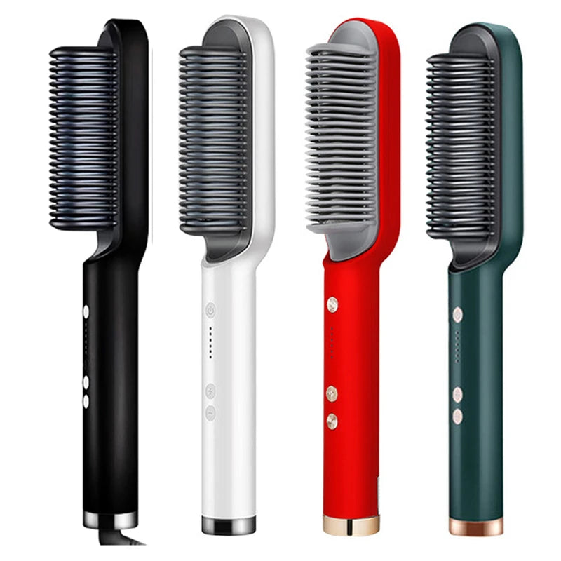 Electric Hair Brush Heating Combing For bivolt Straightened - Ecom Variedades