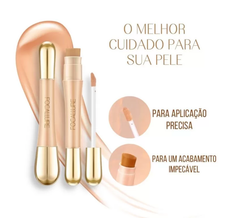 Corretivo Focallure 2 em 1 - Anti Manchas e Rejuvenescedora - Ecom Variedades