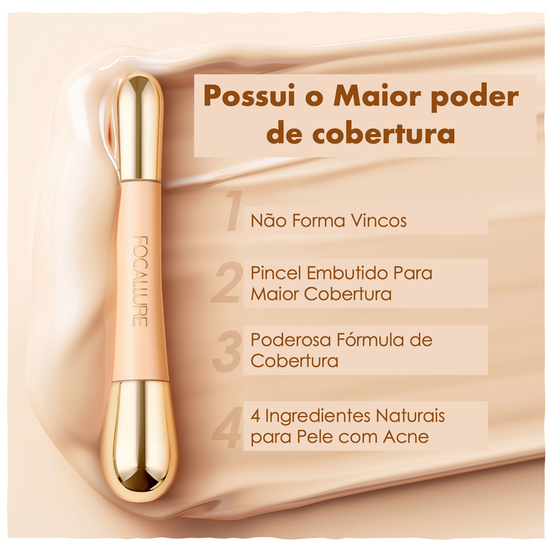 Corretivo Focallure 2 em 1 - Anti Manchas e Rejuvenescedora - Ecom Variedades