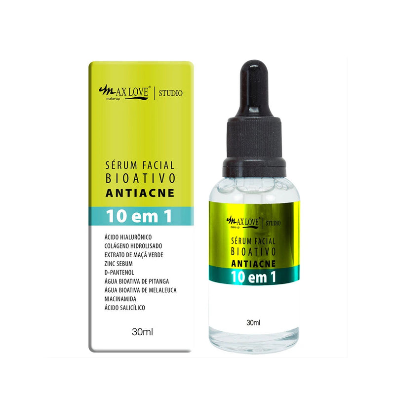 Sérum Facial Bioativo Antiacne 10 em 1 Max love 30ml